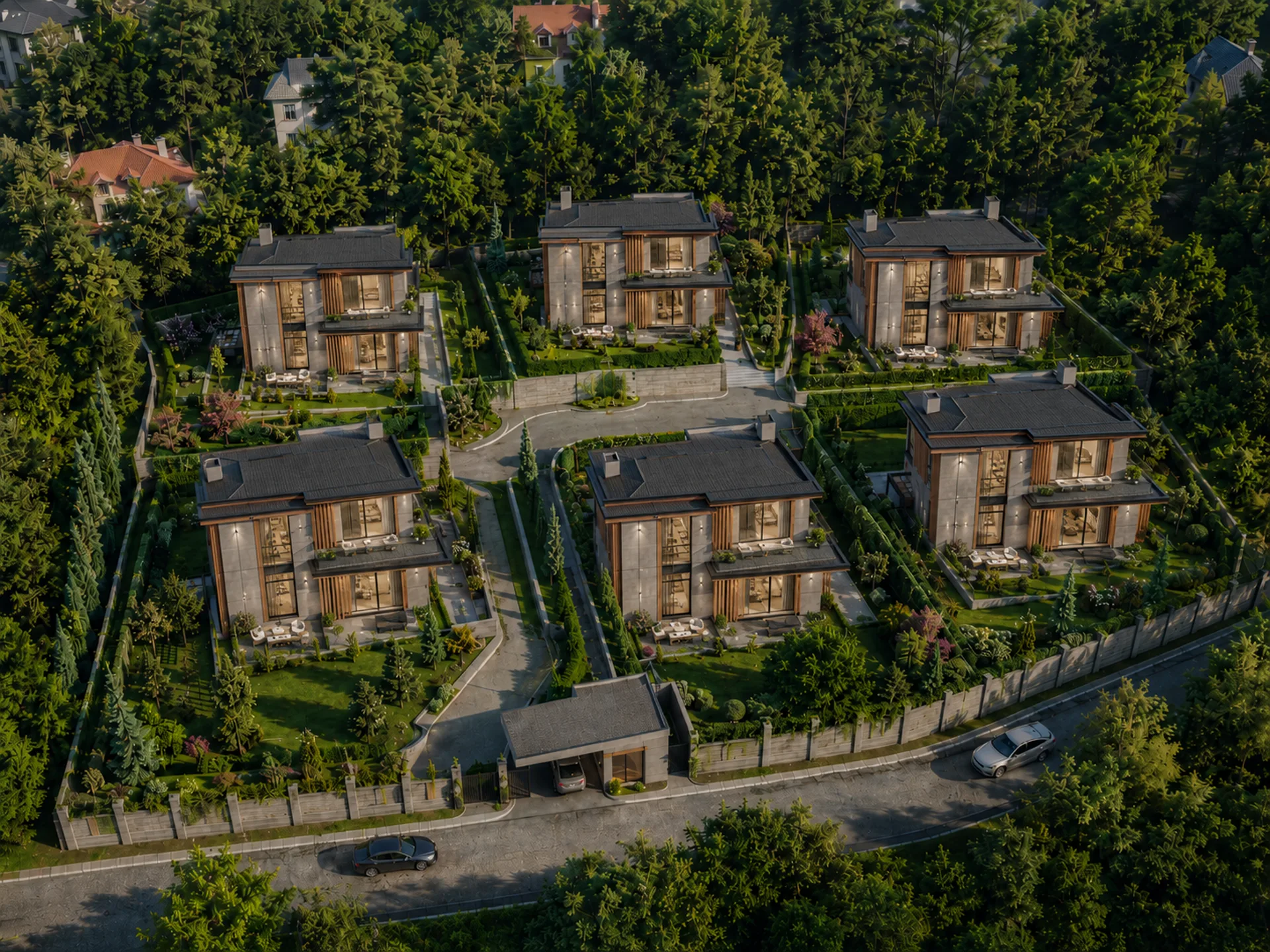 Lavinya Bahçeleri — Kuş Bakışı